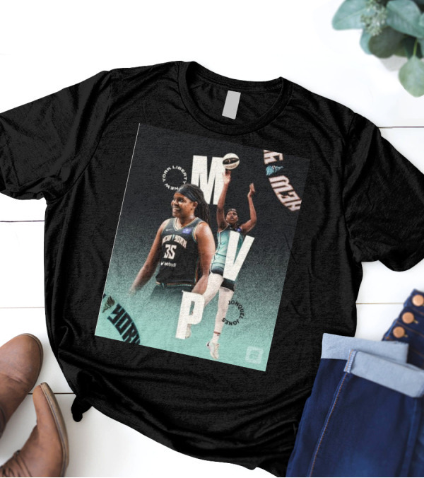 New York Liberty MVP Jonquel Jones 2024 WNBA Basketball Finals T-Shirt