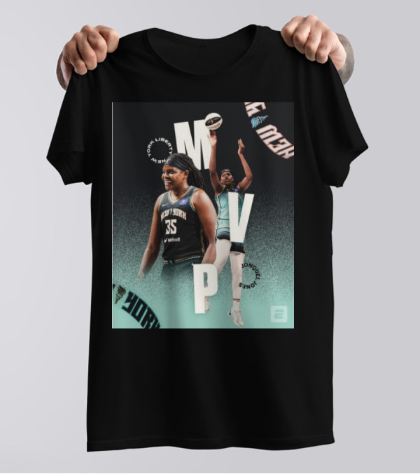 New York Liberty MVP Jonquel Jones 2024 WNBA Basketball Finals T-Shirt