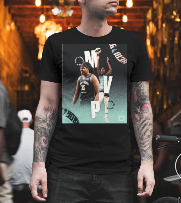 New York Liberty MVP Jonquel Jones 2024 WNBA Basketball Finals T-Shirt