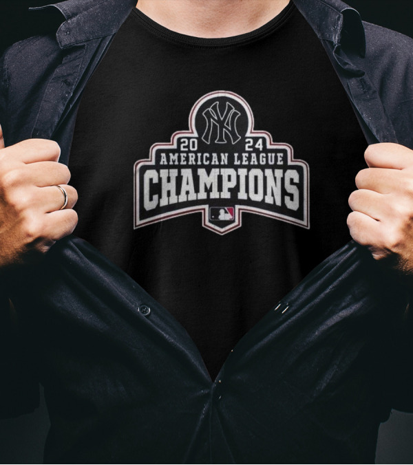 New York Yankees 2024 American League Champions Baseball T-Shirt