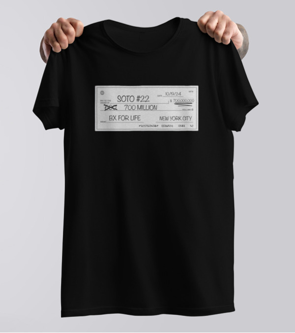 New York Yankees Soto #22 700 Million BX For Life New York City T-Shirt