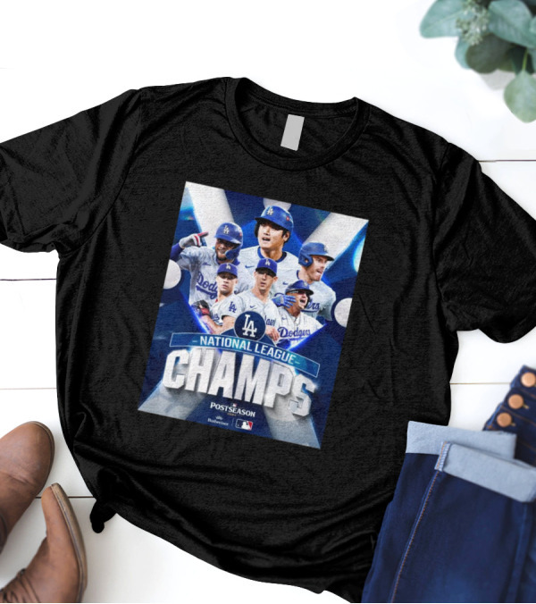 Los Angeles Dodgers National League Champs MLB Postseason 2024 Budweiser T-Shirt