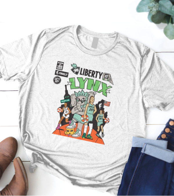 Gameday 2024 Finals New York Liberty Vs Minnesota Lynx WNBA Basketball Champions Cartoon Oct 20th T-Shirt