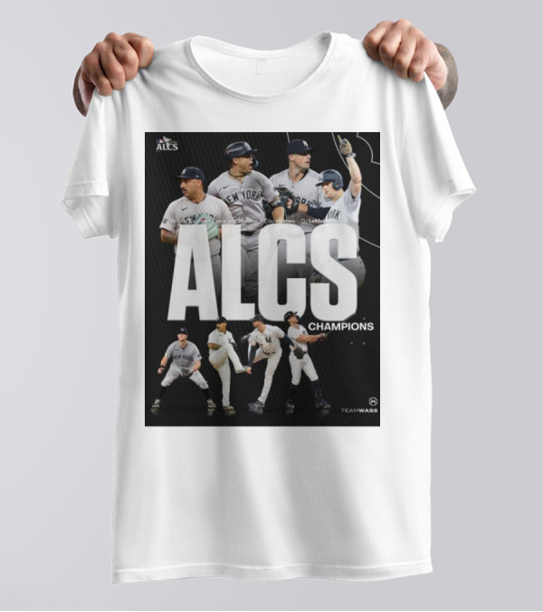 ALCS Champions New York Yankees MLB Lay Holmes Giancarlo Stanton DJ LeMahieu T-Shirt