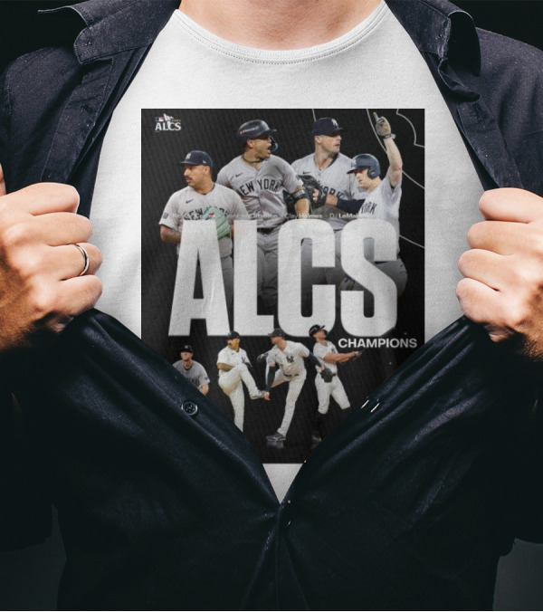 ALCS Champions New York Yankees MLB Lay Holmes Giancarlo Stanton DJ LeMahieu T-Shirt