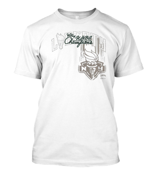 New York Liberty 2024 WNBA Champions Vintage Off The Backboard T-Shirt