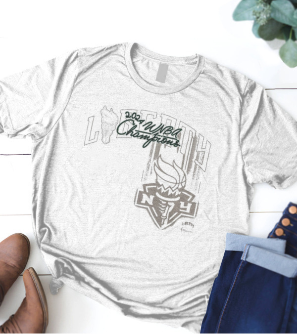 New York Liberty 2024 WNBA Champions Vintage Off The Backboard T-Shirt