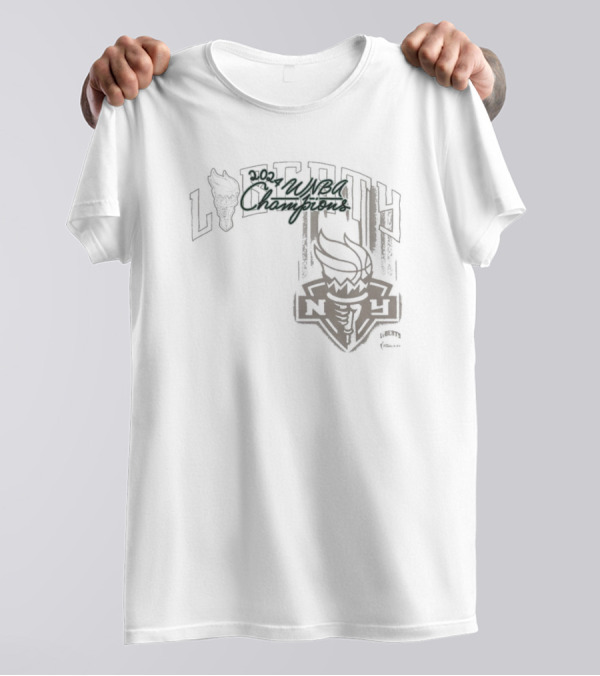 New York Liberty 2024 WNBA Champions Vintage Off The Backboard T-Shirt