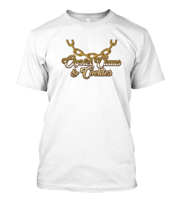 Oyster Clams And Cockles Gold Chain Necklace T-Shirt