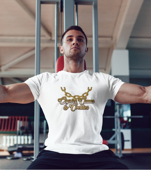 Oyster Clams And Cockles Gold Chain Necklace T-Shirt