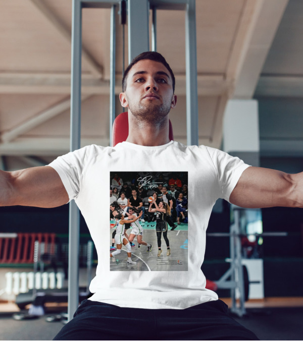 Sabrina Ionescu New York Liberty WNBA 2024 Finals Champions Basketball Action Signature T-Shirt