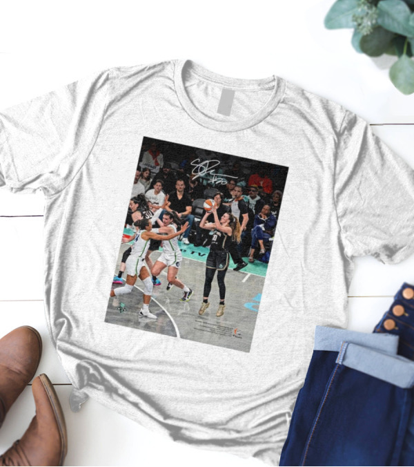 Sabrina Ionescu New York Liberty WNBA 2024 Finals Champions Basketball Action Signature T-Shirt