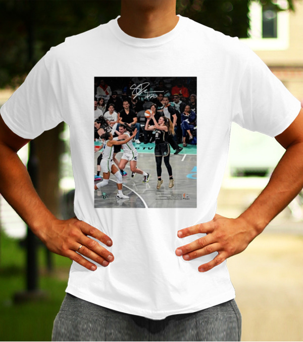 Sabrina Ionescu New York Liberty WNBA 2024 Finals Champions Basketball Action Signature T-Shirt