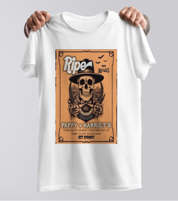 Ripe With Dogs Pappy + Harriet's Halloween Get Spooky 2024 Pioneertown CA T-Shirt