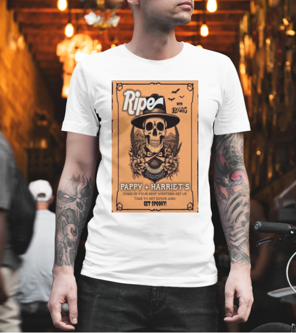 Ripe With Dogs Pappy + Harriet's Halloween Get Spooky 2024 Pioneertown CA T-Shirt