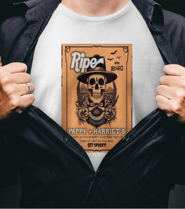 Ripe With Dogs Pappy + Harriet's Halloween Get Spooky 2024 Pioneertown CA T-Shirt