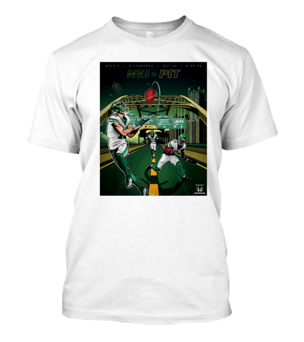 Week 7 New York Jets At Pittsburgh Steelers Oct 20 2024 NFL Showdown In Pittsburgh 9:20 PM T-Shirt