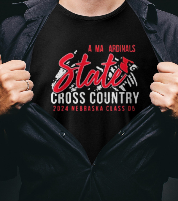 Alma Cardinals State Cross Country 2024 Nebraska Class D5 T-Shirt