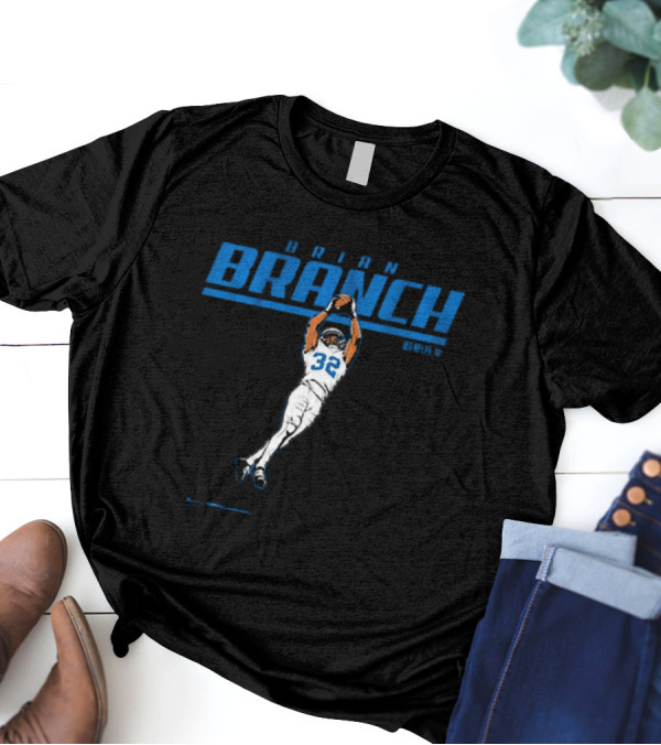 Brian Branch NFL Detroit Lions Jump Catch T-Shirt