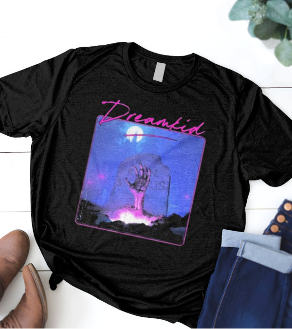 Dreamkid Thrille Halloween 2024 Rising Hand Grave Moon T-Shirt
