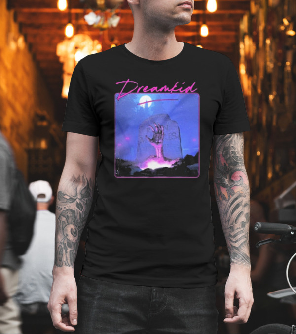 Dreamkid Thrille Halloween 2024 Rising Hand Grave Moon T-Shirt