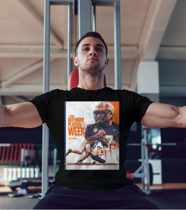 Big Ten Defensive Player Of The Week Gabe Jacas Illinois Fighting Illini Signature T-Shirt