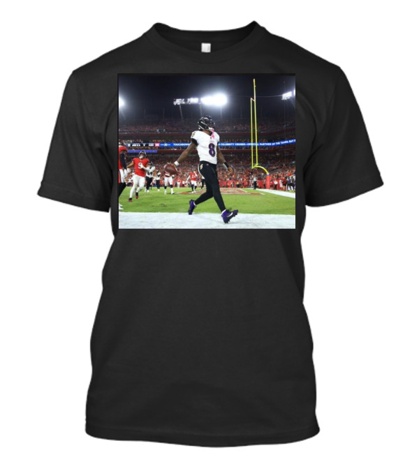 Baltimore Ravens Lamar Jackson Touchdown Celebration Against Tampa Bay Buccaneers T-Shirt