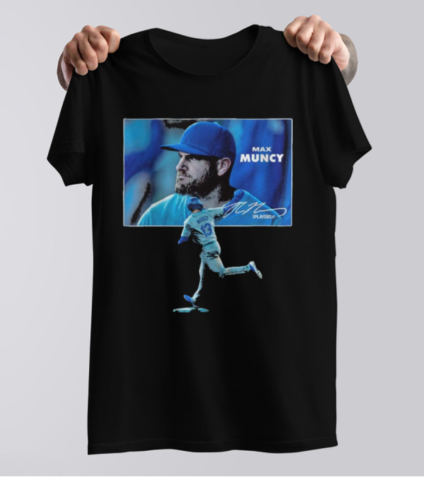 Max Muncy Los Angeles Dodgers MLB Player Photo Signature 13 Players T-Shirt