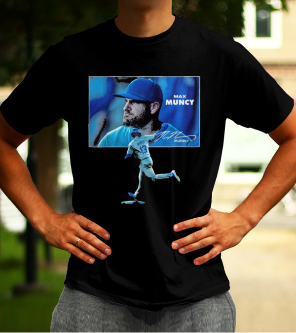 Max Muncy Los Angeles Dodgers MLB Player Photo Signature 13 Players T-Shirt