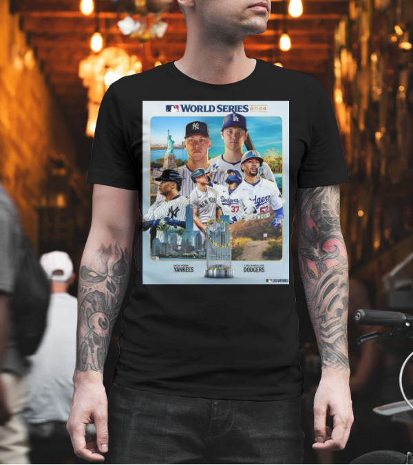World Series 2024 New York Yankees Vs Los Angeles Dodgers Players MLB T-Shirt
