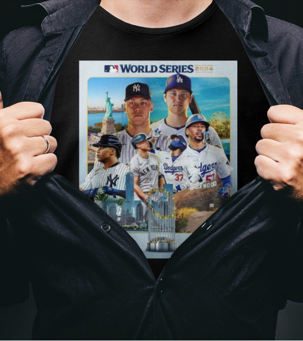 World Series 2024 New York Yankees Vs Los Angeles Dodgers Players MLB T-Shirt