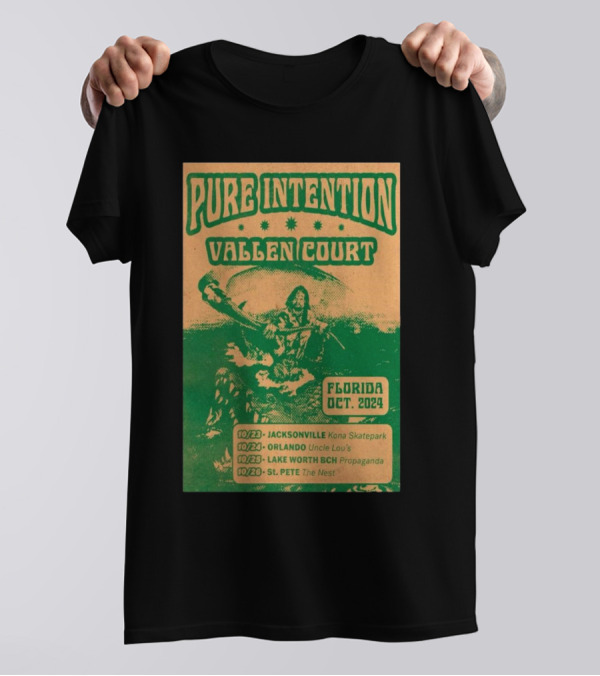 Pure Intention Vallen Court Tour Florida October 2024 Jacksonville Orlando Lake Worth St. Pete T-Shirt