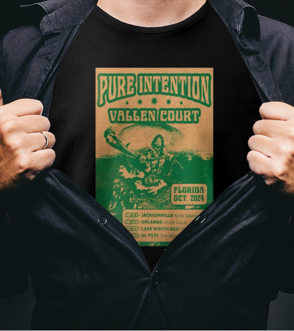 Pure Intention Vallen Court Tour Florida October 2024 Jacksonville Orlando Lake Worth St. Pete T-Shirt