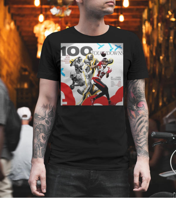 100 Touchdowns Rice Moss Owens Harrison Evans 100 Career Touchdowns NFL Receiving Legends T-Shirt