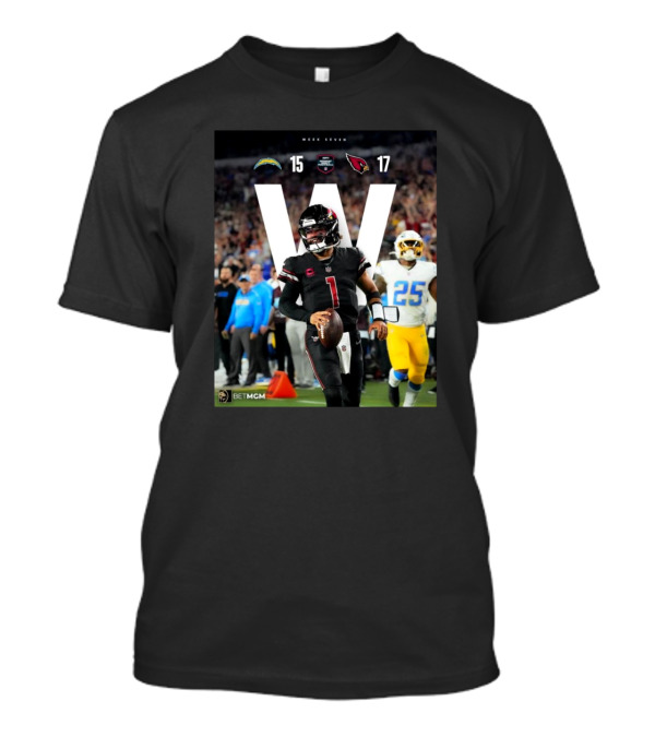 Week Seven Los Angeles Chargers 15 – 17 Arizona Cardinals Monday Night Football 2024 BetMGM T-Shirt