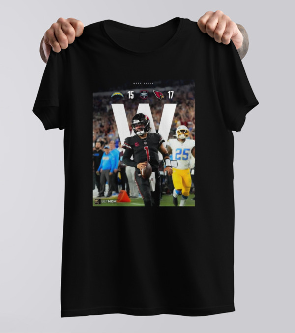 Week Seven Los Angeles Chargers 15 – 17 Arizona Cardinals Monday Night Football 2024 BetMGM T-Shirt