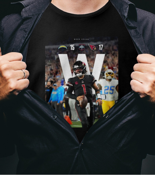 Week Seven Los Angeles Chargers 15 – 17 Arizona Cardinals Monday Night Football 2024 BetMGM T-Shirt
