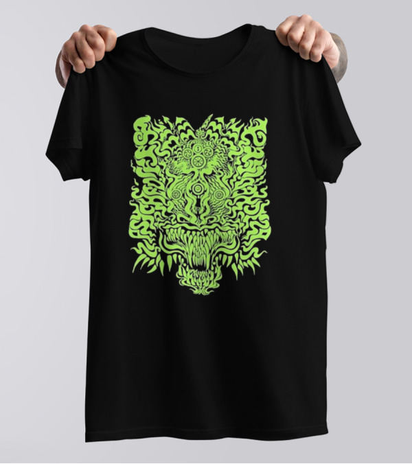 Psyched Fest 2024 San Francisco Oct 30-Nov 4 Trippy Neon Monster T-Shirt