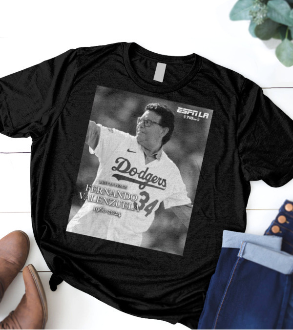 Rest In Peace Fernando Valenzuela Dodgers 1960-2024 ESPN LA T-Shirt