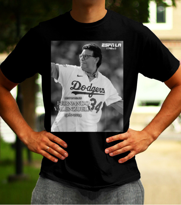 Rest In Peace Fernando Valenzuela Dodgers 1960-2024 ESPN LA T-Shirt