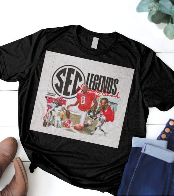 Terrence Edwards SEC Legends Class 2024 Football Signature T-Shirt