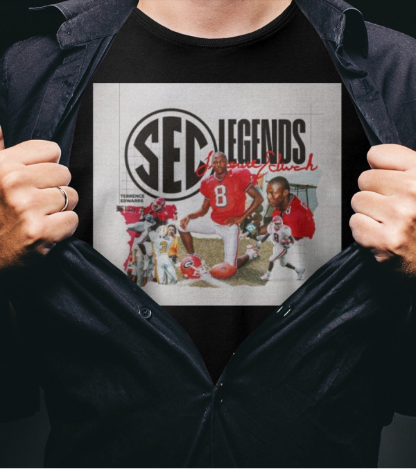 Terrence Edwards SEC Legends Class 2024 Football Signature T-Shirt