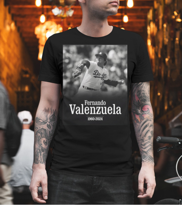 Fernando Valenzuela Los Angeles Dodgers 1960-2024 T-Shirt