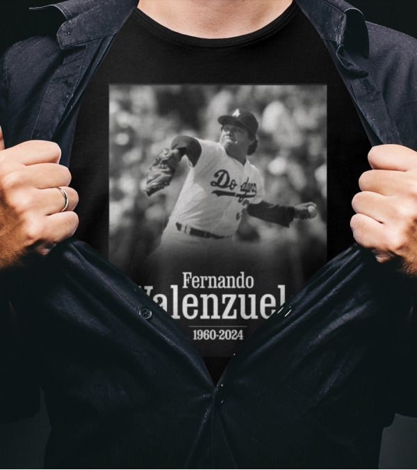 Fernando Valenzuela Los Angeles Dodgers 1960-2024 T-Shirt