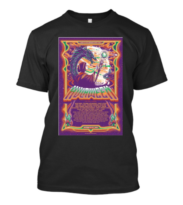 Suwannee Hulaween October 24-27 2024 Live Oak FL Spiral Dragon Festival Wizard T-Shirt