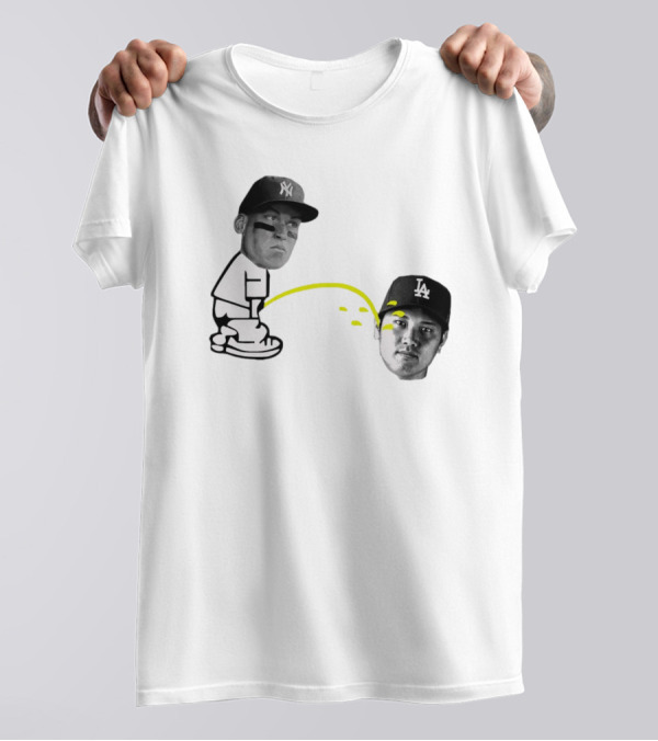 Aaron Judge New York Yankees Vs Shohei Ohtani Los Angeles Dodgers Rivalry Meme T-Shirt