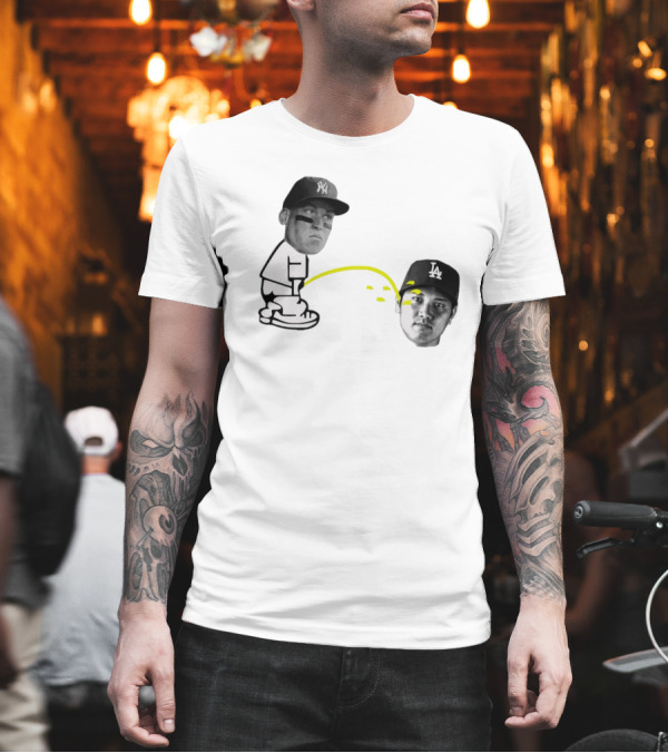 Aaron Judge New York Yankees Vs Shohei Ohtani Los Angeles Dodgers Rivalry Meme T-Shirt