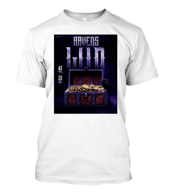 Ravens Win 41-31 Treasure Chest Victory Baltimore Vs Tampa Bay Buccaneers NFL T-Shirt