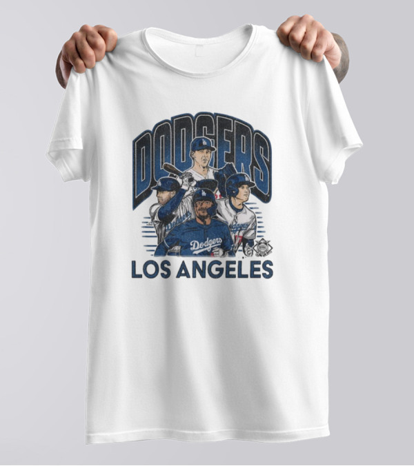Los Angeles Dodgers Multi Player Vintage Painting T-Shirt
