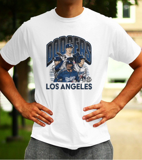 Los Angeles Dodgers Multi Player Vintage Painting T-Shirt